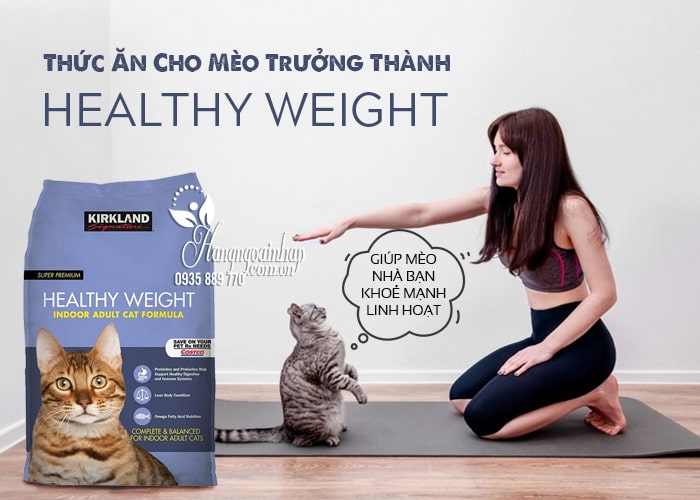 Thức ăn cho mèo trưởng thành Kirkland Healthy Weight của Mỹ 1