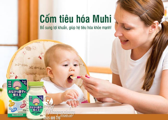 Cốm tiêu hóa Muhi Nhật Bản cho trẻ em hộp 60g trị táo bón 9