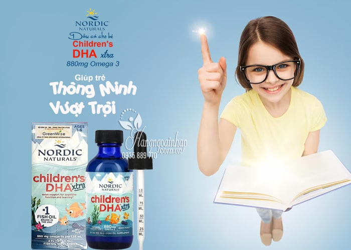 Dầu cá cho bé Children's DHA Xtra Nordic 880mg Omega 3 23