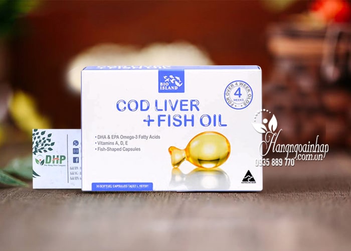 Dầu Cá Cod Liver Fish Oil Bio Island Hộp 30 Viên Của Úc 1