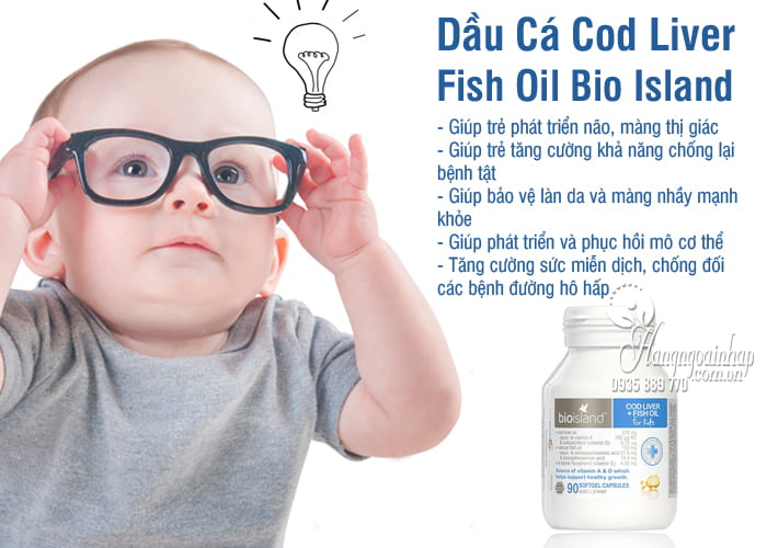 Dầu Cá Cod Liver Fish Oil Bio Island Hộp 90 Viên Của Úc 2