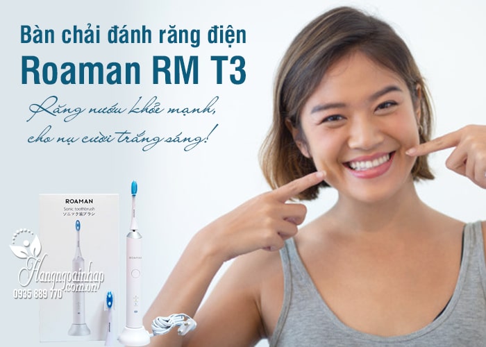Bàn chải đánh răng điện Roaman RM T3 chính hãng Nhật 3