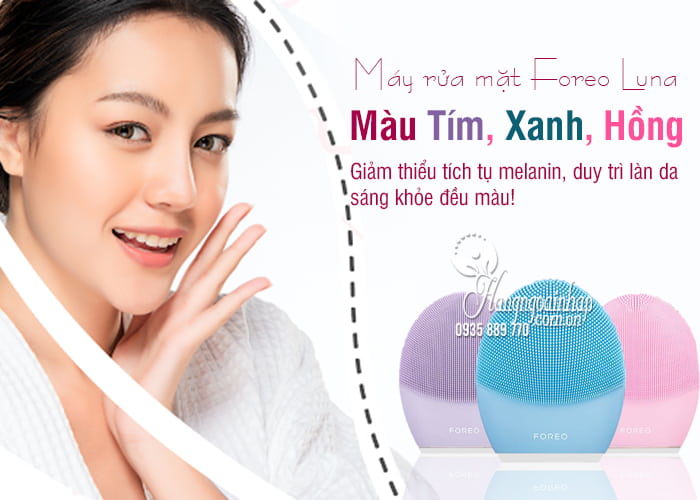 Máy rửa mặt Foreo Luna 3 chính hãng, Màu tím, xanh, hồng 1