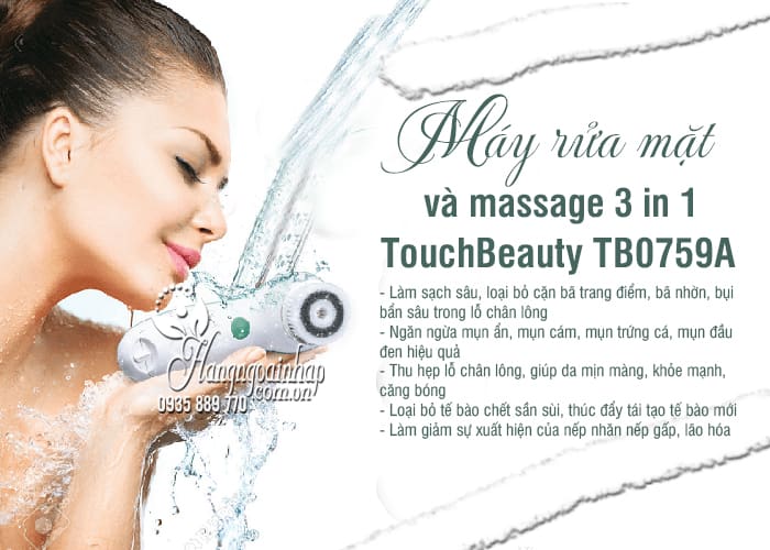 Máy rửa mặt và massage 3 in 1 TouchBeauty TB0759A giá tốt 7