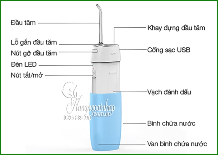 Máy tăm nước cầm tay Roaman Mini 1 chăm sóc răng miệng 4