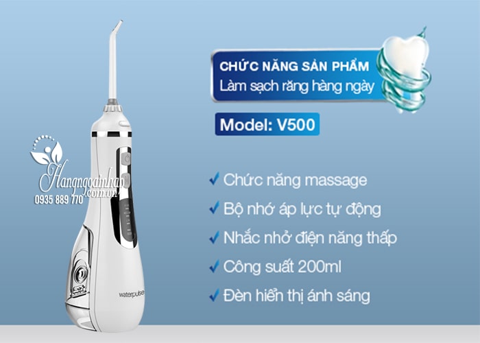 Máy tăm nước cầm tay Waterpulse V500 chính hãng giá tốt 3