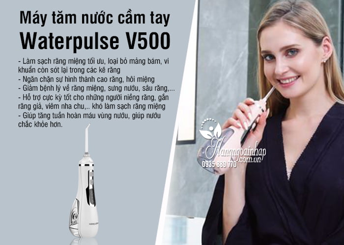 Máy tăm nước cầm tay Waterpulse V500 chính hãng giá tốt 9