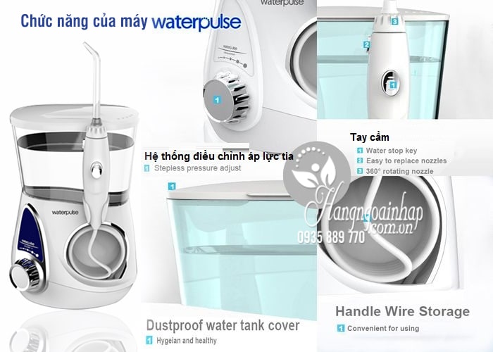 Máy tăm nước gia đình Waterpulse V600 chăm sóc răng miệng 9