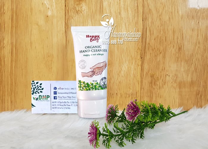 Gel rửa tay khô cho bé Happy Baby Organic Hand Cleanser 50ml 5