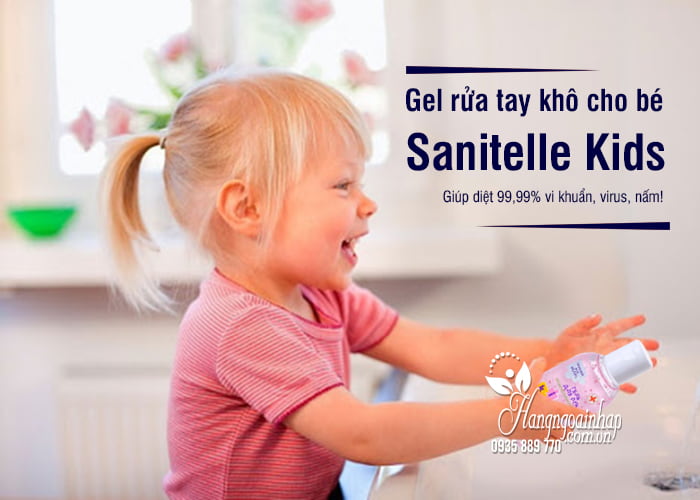 Gel rửa tay khô cho bé Sanitelle Kids 60ml của Nga 2