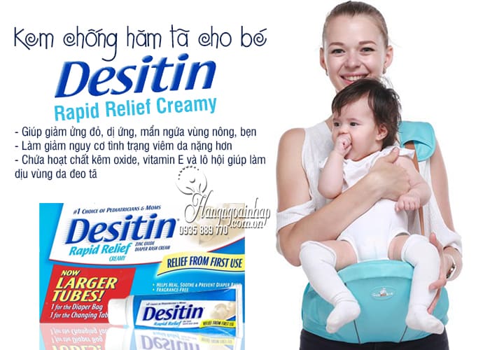 Kem Chống Hăm Tã Cho Bé Desitin Rapid Relief Creamy 2 Tuýp 340g 5