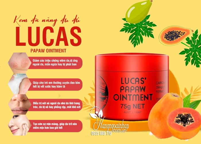 Kem đa năng Lucas Papaw Ointment đu đủ 75g của Úc 6