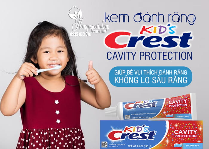 Kem đánh răng Crest Kid’s Cavity Protection 130g của Mỹ 1