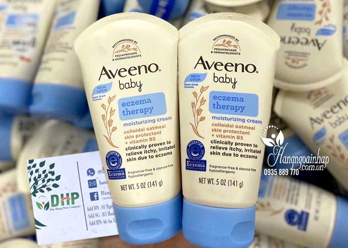 Kem trị chàm cho bé Aveeno Baby Eczema Therapy của Mỹ 141g 9