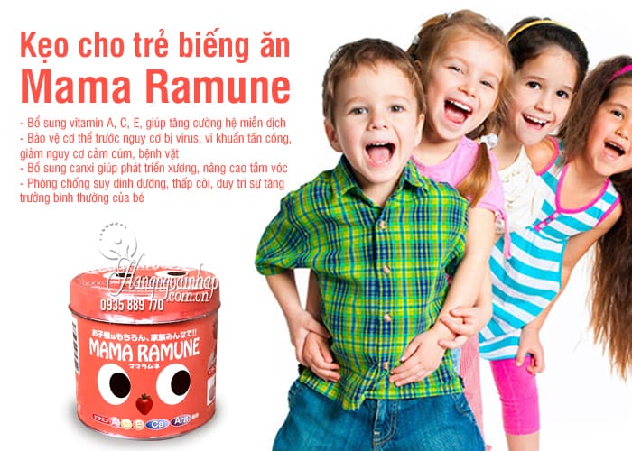 Kẹo cho trẻ biếng ăn Mama Ramune của Nhật Bản 200 viên 8