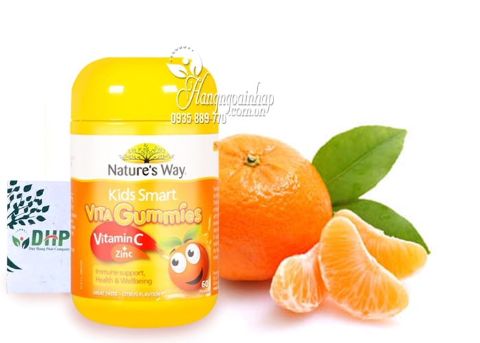 Kẹo dẻo Nature’s Way Vita Gummies Vitamin C + Zinc 60 viên Úc 4