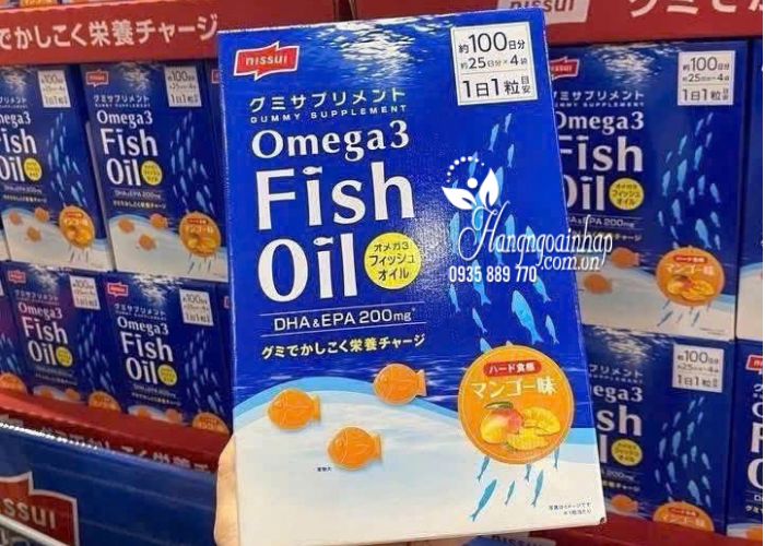 Kẹo dẻo Omega 3 Fish Oil Gummy Nissui 100 viên chính hãng