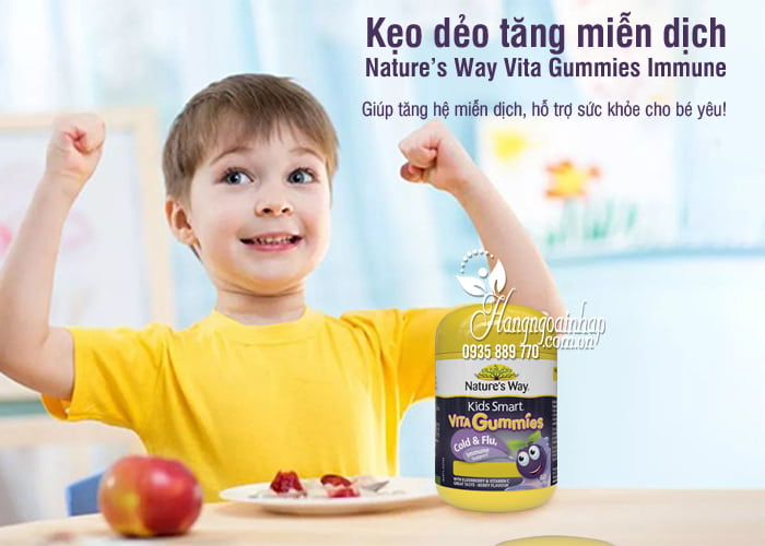 Kẹo dẻo tăng miễn dịch Nature’s Way Vita Gummies Immune 60 viên 0