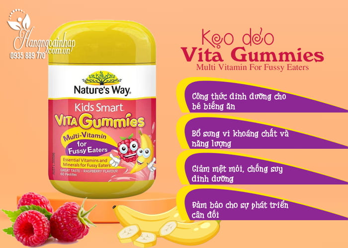 Kẹo dẻo Vita Gummies Multi Vitamin For Fussy Eaters Úc 7