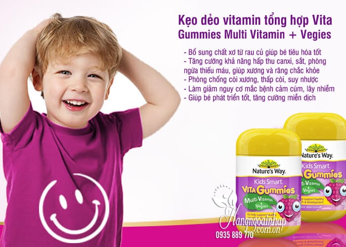 Kẹo dẻo vitamin tổng hợp Vita Gummies Multi Vitamin + Vegies 2