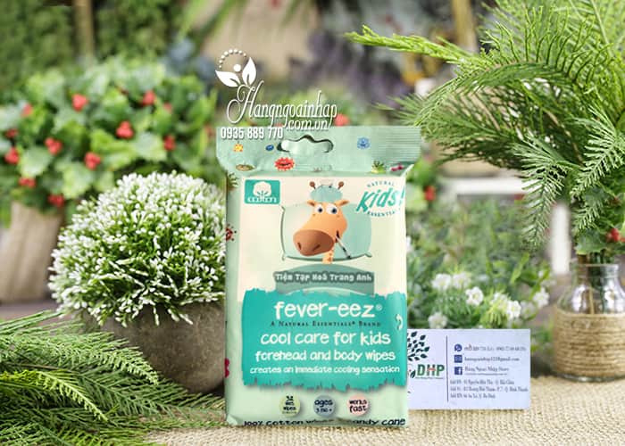 Khăn lau hạ sốt Fever-Eez Cool Care For Kids cho bé từ 3 tháng 9