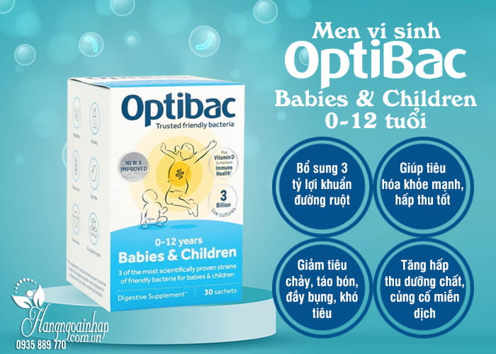 Men vi sinh Optibac Babies & Children 0-12 tuổi của Anh 7