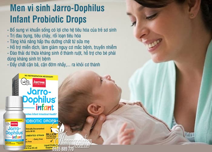 Men vi sinh Jarro-Dophilus Infant Probiotic Drops cho trẻ sơ sinh 5