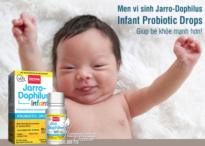 Men vi sinh Jarro-Dophilus Infant Probiotic Drops cho trẻ sơ sinh 8
