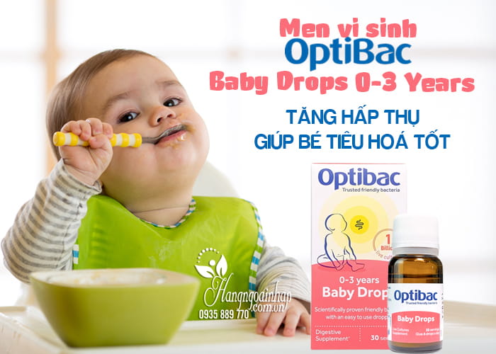 Men vi sinh Optibac Baby Drops 0-3 Years của Anh cho bé 1