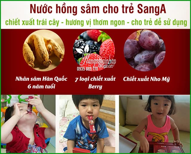 Nước hồng sâm Baby SangA Hàn Quốc 30 gói cho trẻ em 5