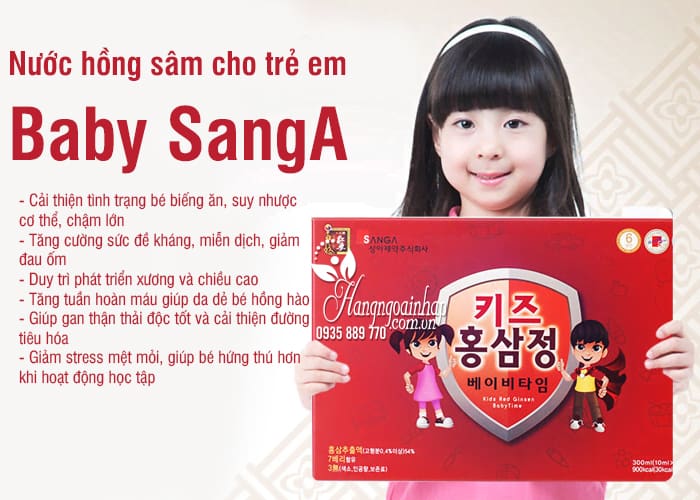 Nước hồng sâm Baby SangA Hàn Quốc 30 gói cho trẻ em 3