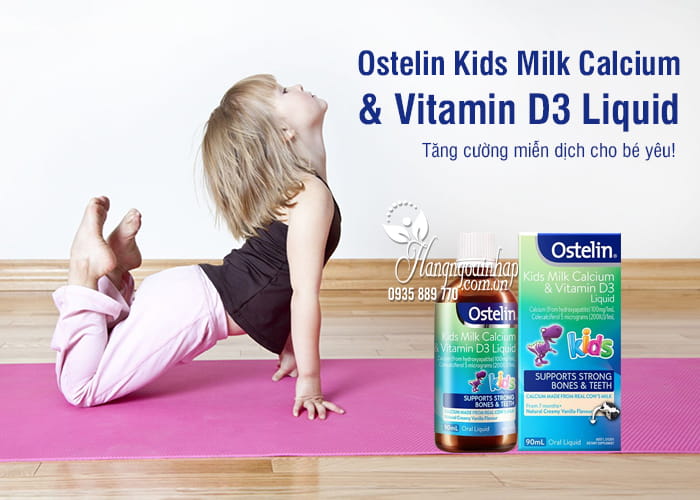 Ostelin Kids Milk Calcium & Vitamin D3 Liquid 90ml của Úc 1