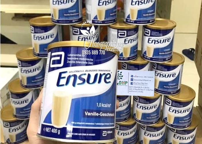 Sữa Ensure Đức 400g hương Vani, bổ dưỡng cho mọi lứa tuổi 0