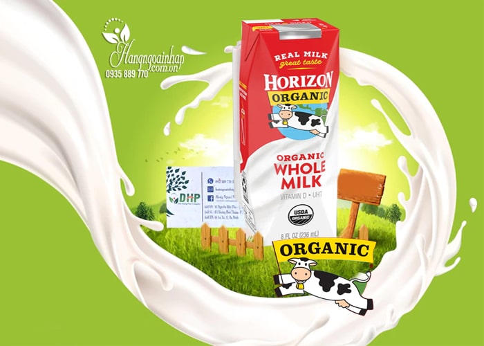 Sữa tươi Horizon Organic Whole Milk của Mỹ thùng 18 hộp1