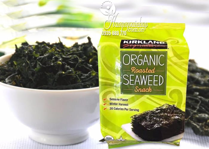 Rong biển sấy khô ăn liền Kirkland Organic Seaweed 17g 6