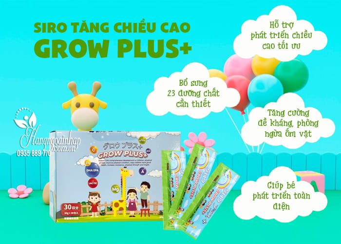 Siro Grow Plus+ của Nhật Bản 30 gói tăng đề kháng cho bé 89