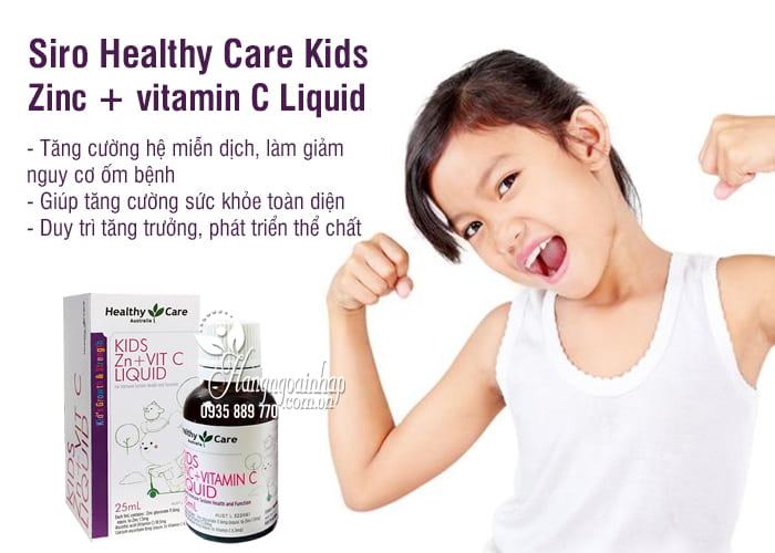 Siro Healthy Care Kids Zinc + vitamin C Liquid 25ml cho bé 7