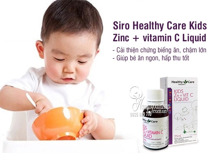 Siro Healthy Care Kids Zinc + vitamin C Liquid 25ml cho bé 1