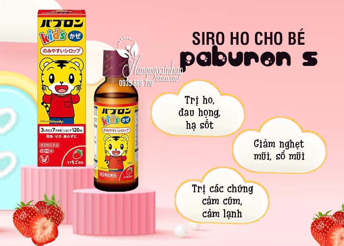 Siro ho Paburon S cho bé từ 3 tháng - 6 tuổi của Nhật Bản 78