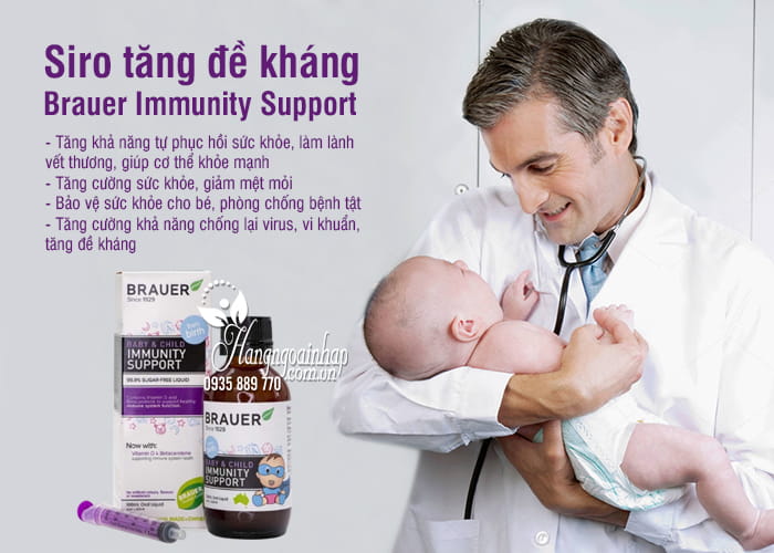 Siro tăng đề kháng Brauer Immunity Support 100ml của Úc 2