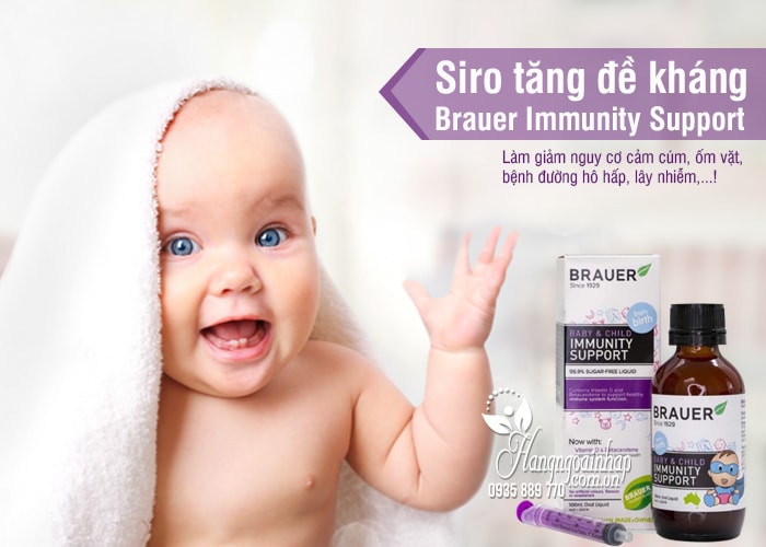 Siro tăng đề kháng Brauer Immunity Support 100ml của Úc 1