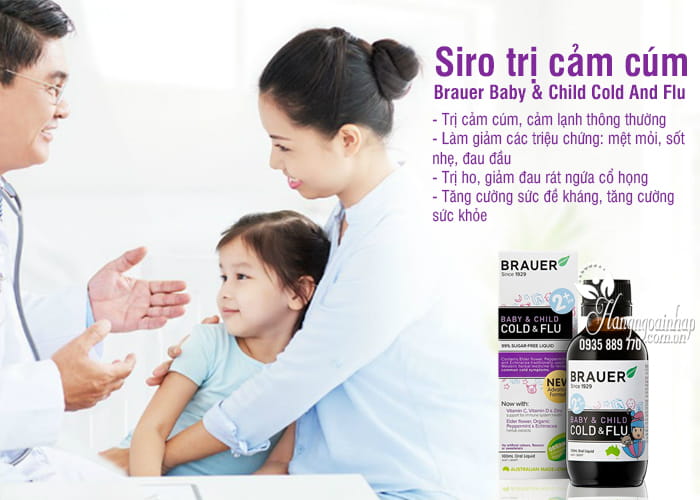 Siro trị cảm cúm Brauer Baby & Child Cold And Flu 100ml 5