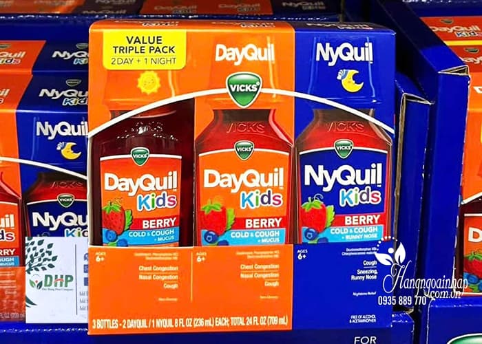 Siro trị ho cảm Vick Dayquil Nyquil Kids Severe Cold & Flu 9