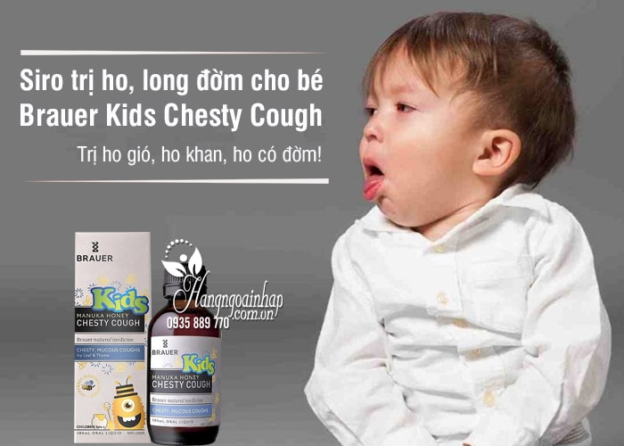 Siro trị ho, long đờm Brauer Kids Chesty Cough 100ml cho bé 1