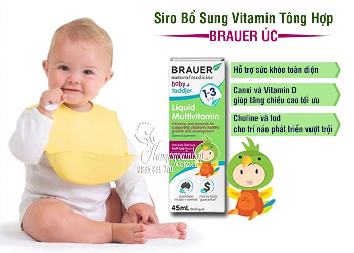 Siro vitamin tổng hợp Brauer Liquid Multivitamin từ 1-3 tuổi 1