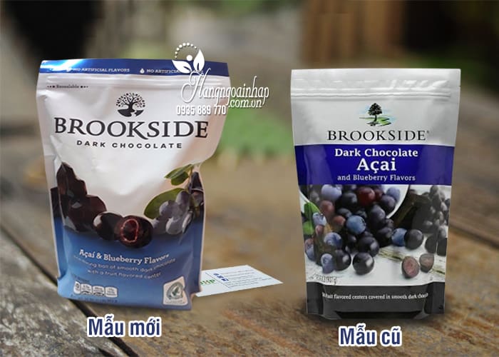 Kẹo Socola Đắng Nhân Việt Quất Brookside của Mỹ 907g 1