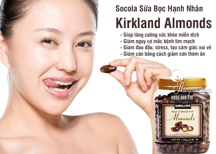 Socola Sữa Bọc Hạnh Nhân Kirkland Almonds 1.36kg Của Mỹ 2