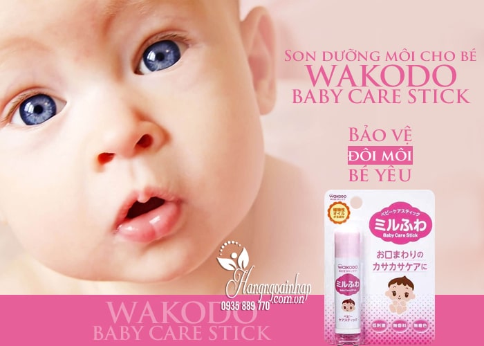 Son dưỡng môi cho bé Wakodo Baby Care Stick 5g Nhật Bản 1