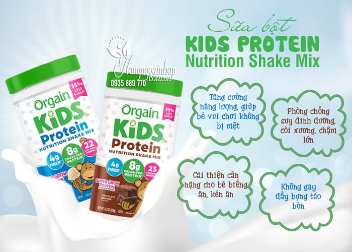 Sữa bột Orgain Kids Protein Nutrition Shake Mix 459g của Mỹ 2