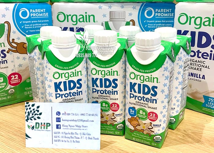 Sữa hữu cơ Orgain Kids Protein Vanilla của Mỹ 244ml x 12 hộp 9